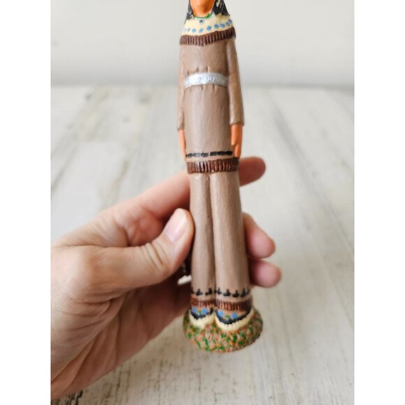 Vintage pencil pilgrim Thanksgiving in the end plaster decor set couple - Picture 10 of 15